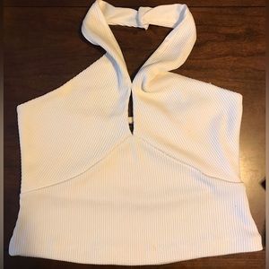 NWT-Banana Republic cream ribbed tank top size M